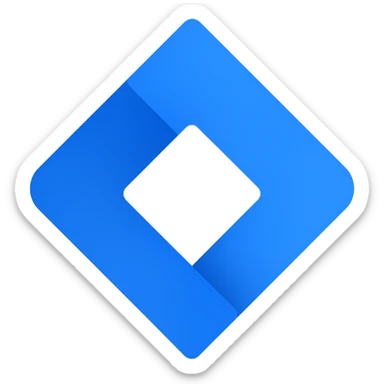 atlassian jira logo as a colored icon, clean and modern sticker