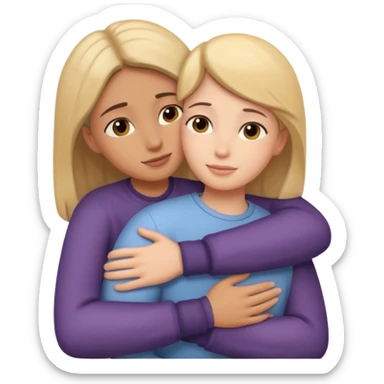 Caring hug sticker