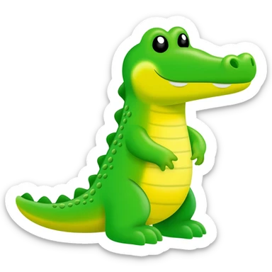 Cute crocodile sticker