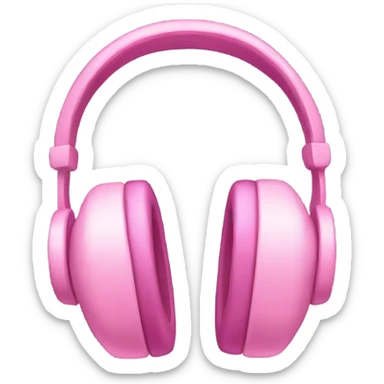 Pink headphones sticker
