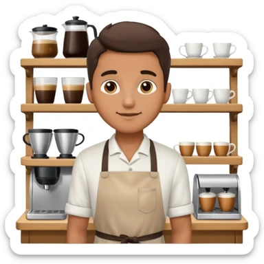 man Café Barista sticker