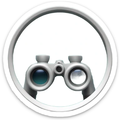 POV shot through 2 binocular lens of the ocean sticker