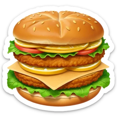 Schnitzelbroetchen mit Salatblatt, keine extra Sachen sticker