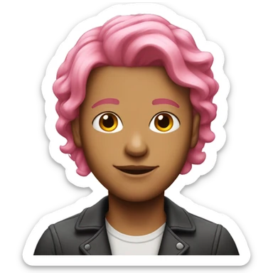 the pink-haired phenomenon sticker