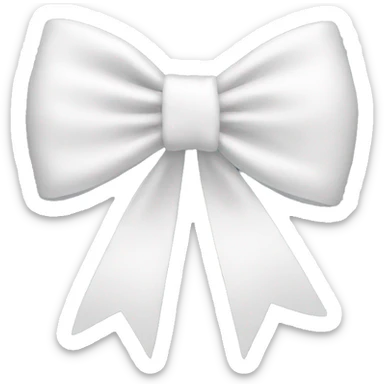 White bow sticker