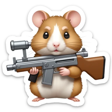 Хомяк с пулеметом  sticker