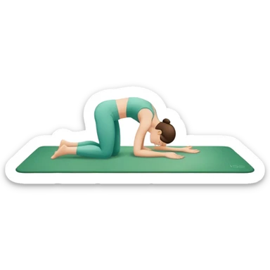 Gym mat for yoga sticker