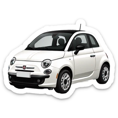 Fiat 500 2014 white sticker