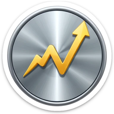 upward graph bursting through play button sticker