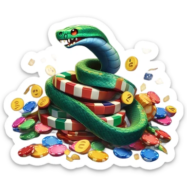 Snake gambling sticker