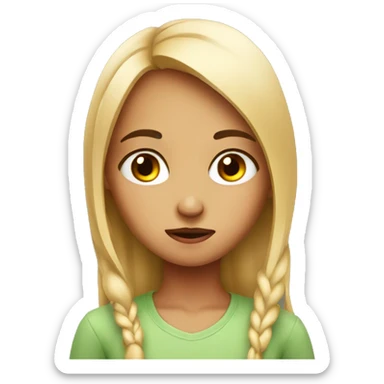 girl giving side eye to boy sticker