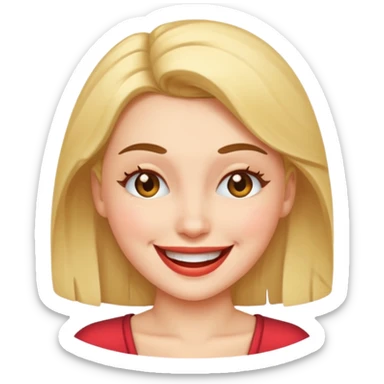 Woman winking sticker