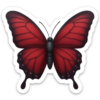 Dark red butterfly sticker