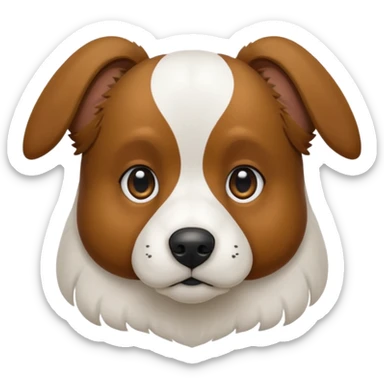 Un chien de chasse, elagneul breton assis  sticker