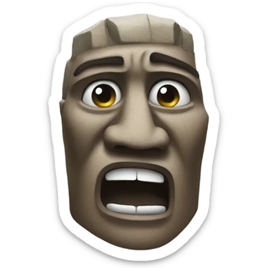 easter island head sneezing sticker