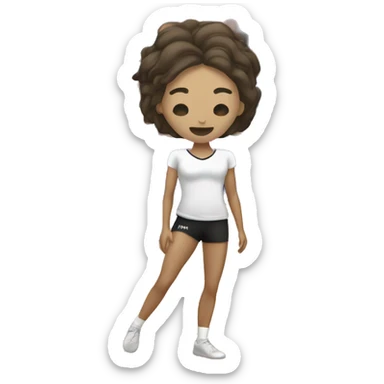 Palestra di ginnastica artistica con una ginnasta dentro  sticker