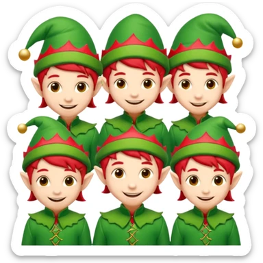 christmas elves sticker