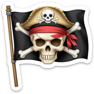 Straw hat crew pirate flag sticker