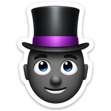 smirk emoji wearing a top hat sticker