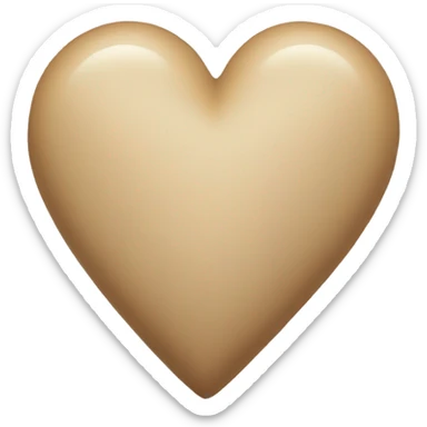 Beige heart  sticker