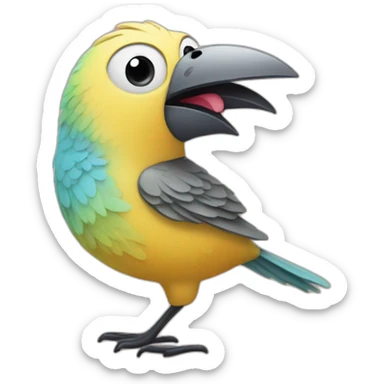 Bird-cocktail-cars sticker