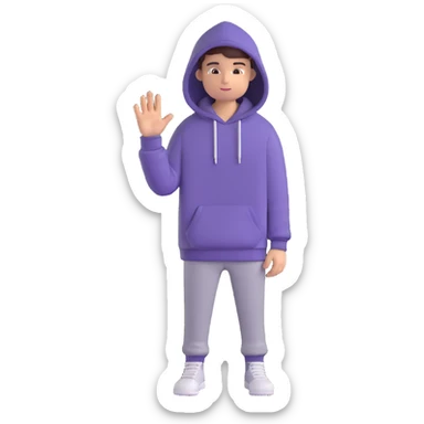 fashionable hoodie sticker