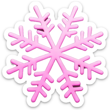 Pink snowflakes  sticker