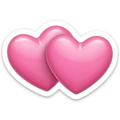 two pink hearts emoji sticker