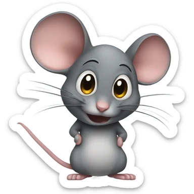 Mouse wearing a big hate sticker