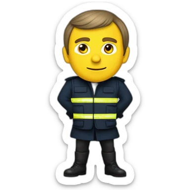 Emmanuel macron supportant les gilets jaunes sticker