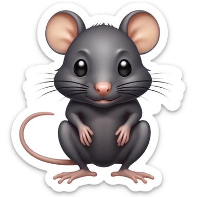 Un rat noir nu qui transpire  sticker
