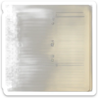 agenda with notes sticker