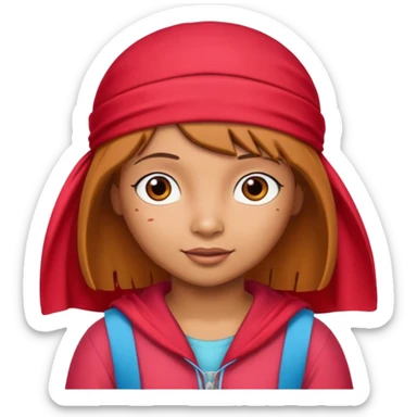i want an emoji that shows dora the explorer with a red durag on, and next to her there are word that spell SYBAU sticker