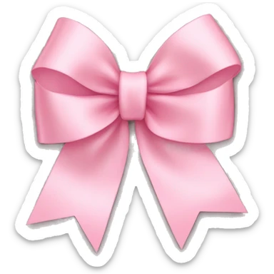 light pink ribbon bow sticker