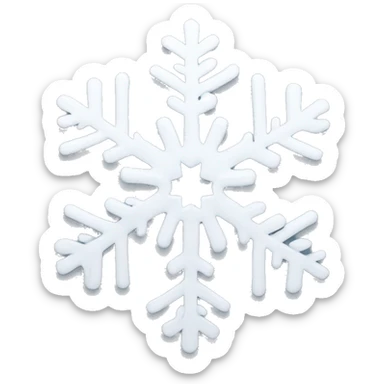 white snowflake sticker