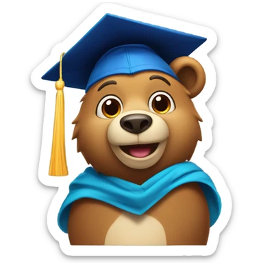 The bear from the album Graduation by Kanye West sticker