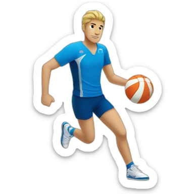Voley player spike sticker