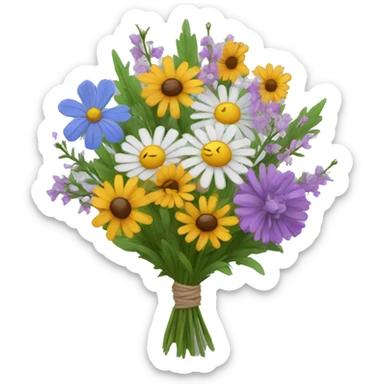 bouquet of wildflowers  sticker