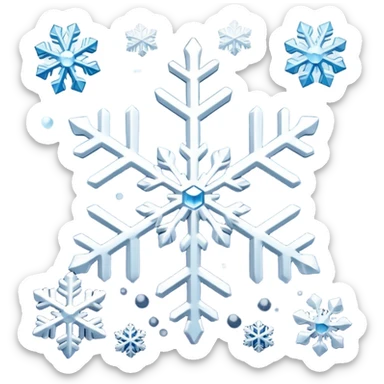 Snowflakes in winter morning sticker