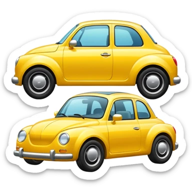 yellow car emoji sticker