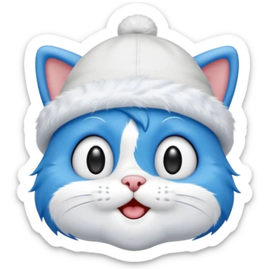 Smurf cat sticker