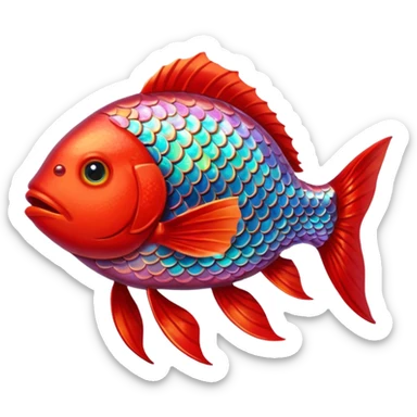 Red Fish in the house sticker