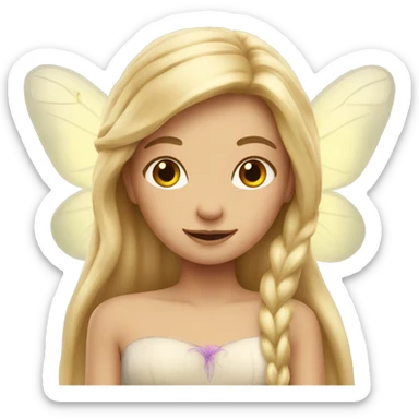fairy with long blond hair sticker