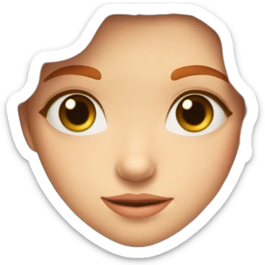 Fille rousse cheveux croler yeux verts  sticker