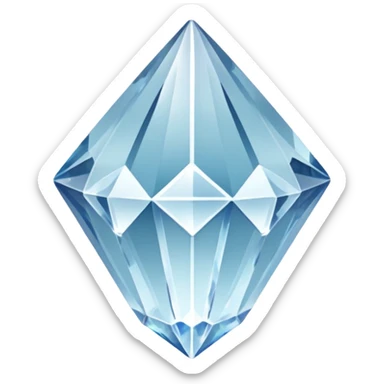 generate beautiful white crystal capital i sticker