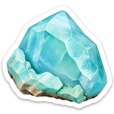 peruvian opal gemstone raw crystal mineral detailed sticker