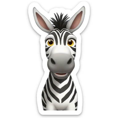 Donkey zebra hybrid sticker