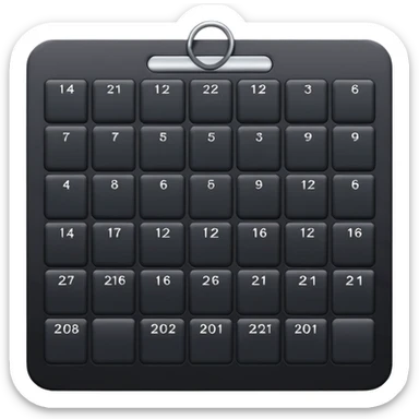 payment schedule — a black matte calendar sticker