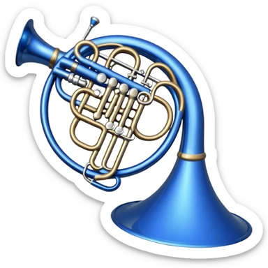 i want an emoji of a blue french horn music from the tv show how i met your mother sticker