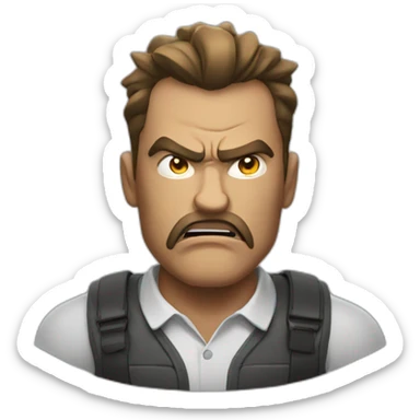 Dominant man angry sticker